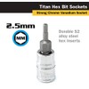 Titan 15600 1/4-Inch Drive x 2.5mm Hex Bit Socket