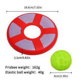 hssopa 2PCS, Glow in The Dark Toys,DogFlying Disc, Dog Ball,Interactive Dog Toys,Indestructible Toy,Glow in The Dark Chuck it Ball (Blue 2PCS)