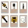 HEYOUTH Countersunk Drill Bit Wood, 3 Pieces, Drill Countersink with
