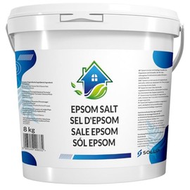 SOLUP Epsom Salz 8 Kg I Badesalz I Bittersalz I Dead sea Salt I Bittersalz zur Darmreinigung I Magnesium Sulfat Badesalz Natur
