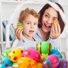 KSVFTB Plastic Eggs 12 Pcs Pattern Printed Easter Eggs, Empty
