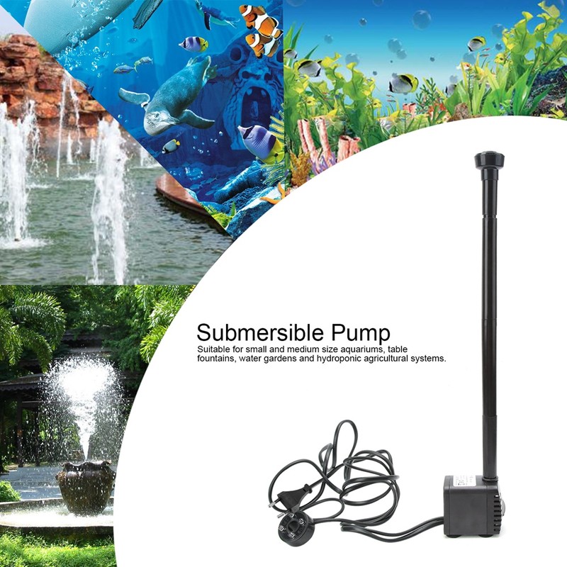 Plastic 3 in 1 600L/H 8W Aquarium Fish Tank Submersible