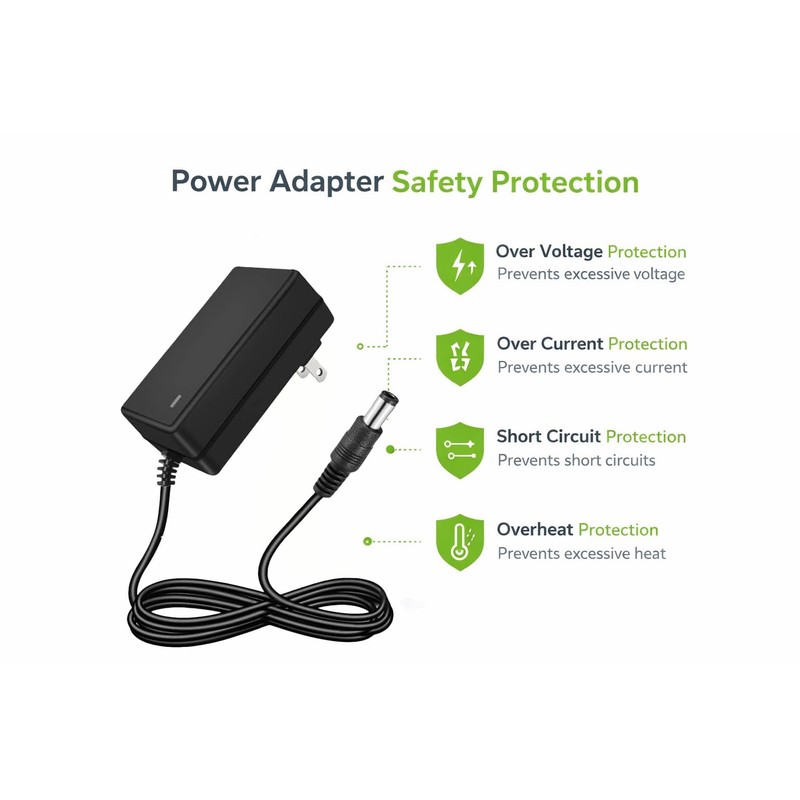 9V 1.5A 13.5W AC DC Power Supply Adapter 10ft Cord