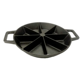 Bayou Classic 7478 10-in Cast Iron Wedge Cornbread Skillet, Black