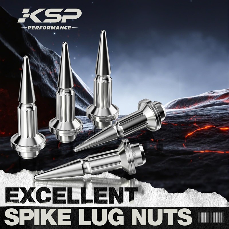 KSP M14x1.5 Flange Spike Lug Nuts for Tacoma 2024-2026 6