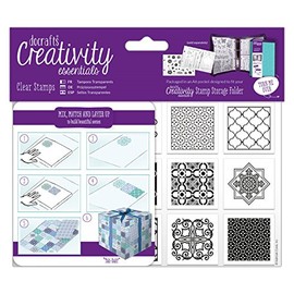Creativity Essentials DCE 907141 Size A6 Clear Card Making Rubber Stamp Set Moroccan Tiles
