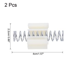 uxcell 2pcs Bifold Door Hardware, 1.5 Inch Bi-fold Closet Door Hardware Repair Spring, Silver
