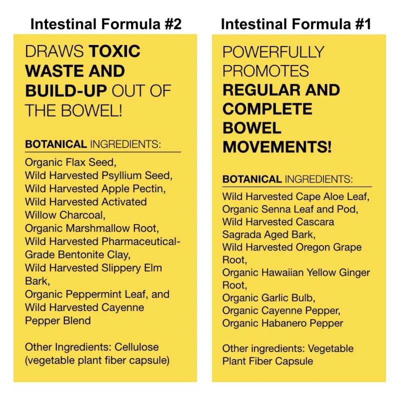 Dr. Schulze's Fórmulas Intestinal #1 Y #2 Detox Orgánico