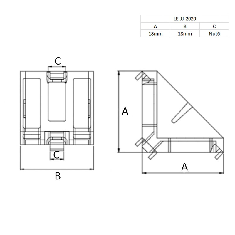 Mounting Bracket Including Screws and Slot Nuts Slot 6 for