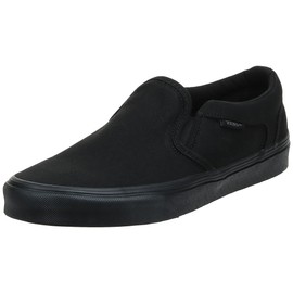 Vans Men's Asher Trainers, Black Canvas Black B, 16