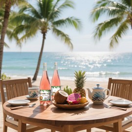 ANATTASOUL 30pcs Water Bottle Labels Jungle Animal Waterproof Sticker, 8.51" x 2.51" Rectangle Water Bottle Wraps Sticker for Wedding, Birthday, Anniversary, Party, Event