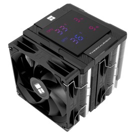 Thermalrlght Peerless Assassin 120 Digital Black CPU Cooler, Double 120mm PWM Fans with 1850RPM Speed, Support Intel lga1700/1851/115X,AMD:AM4/AM5, Computer CPU Cooling,Digital Screen Top Cover