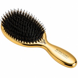 WinStory Extensions Hair Brush Gold for Bondings, Wefts and Clip-Ins