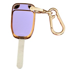 QIXIUBIA for Honda Key Fob Cover Smart Key Shell with Keychain Fit for Honda Odyssey 2011 2012 2013 (N5F-A04TAA) (Purple)
