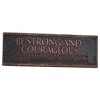 Lighthouse Christian Products Strong and Courageous Reminder Hammered Copper 6.5