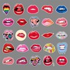 Lip Sticker Set 50 Pieces Cute Decoration for Car Laptop