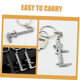 SAFIGLE 4 Piezas Hebilla de calibre Vernier llavero pequeño con calibre vernier llavero colgante pequeño herramientas llavero mini calibre vernier llavero colgante calibre vernier bolsillo