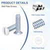 Sourcing Map 100Pcs Wall Plate Screws, 9/16" Long 6-32 Thread,