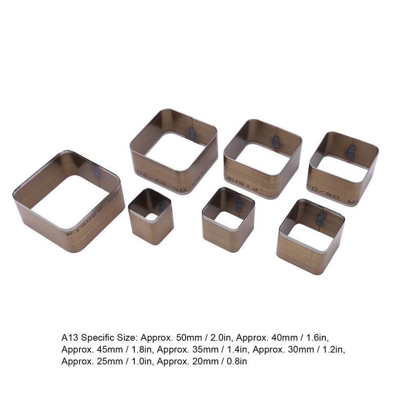 7PCS Leather Die Cutter Rounded Tetragonum 20‑50mm Leather Cutting Dies