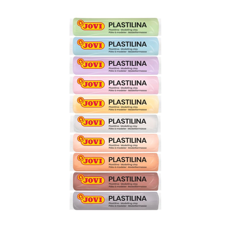 Jovi - Plastilina, 10 barrette colorate Kawaii, 10 x 15