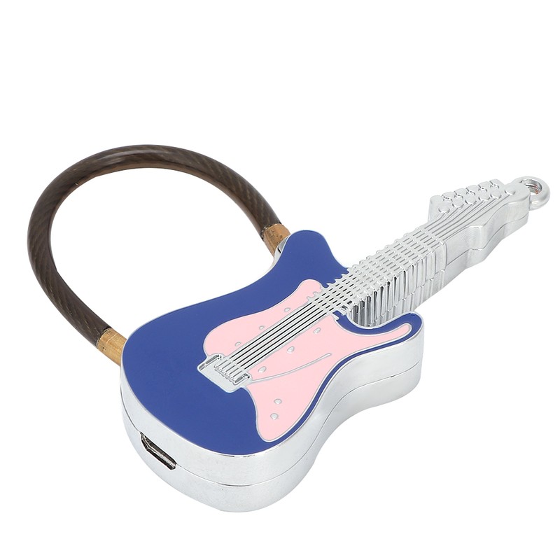 Semiconductor Smart Fingerprint Keyless Guitar Shape Lock for Wardrobe Cabinet