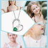 BAOWING Birthstone Cross Necklace for Little Girls Baptism First Communion