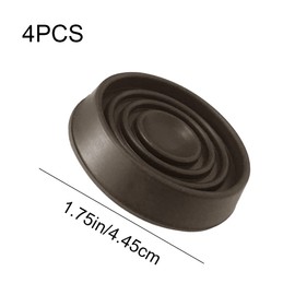 4 Pcs Caster Cups Bed Stoppers Rubber Feet Pads for All Floors & Wheels of Furniture, Sofas, Chairs etc -Floor Protectors for Furniture Legs,Rubber Chair Leg Caps with Felt Pads (Brown)