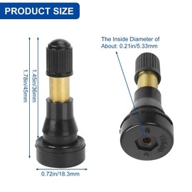 25PCS TR-600HP Snap-in High Pressure Tire Wheel Valve Stems 1-1/4" Kit for Most Car Auto Tires, Universal Fit
