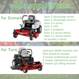 LCMLA Replacement Part for 116-0027 109-9820 142-8117 Gas Steering Damper, for Exmark Toro Lazer Z Advantage Z Master G3 Series, Professional Series, 5000 6000 7000 Lawn Mowers 2PCS