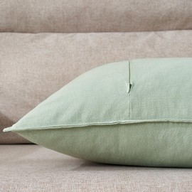 Sofa Cushion 40 x 40 cm, Set of 2, Spring Summer Cushion Covers, Sage Green, Boho Cushion Covers, Linen Cotton Cushion Cover, Decorative Couch Cushion, Decorative Cushion, Modern Luxurious for Sofa,