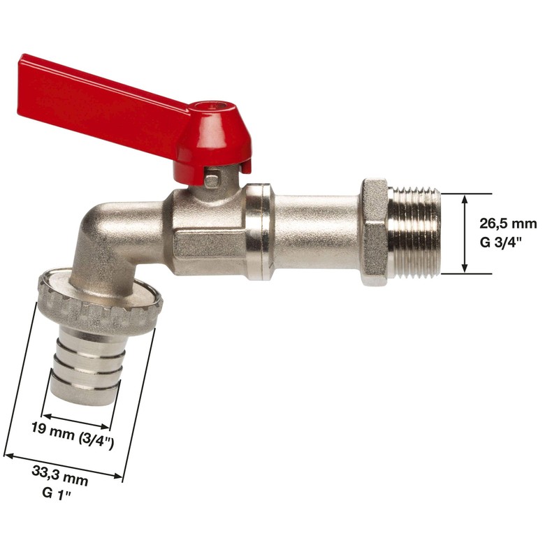 GARDENA ball drain valve: Drain Tap for Indoor and Outdoor