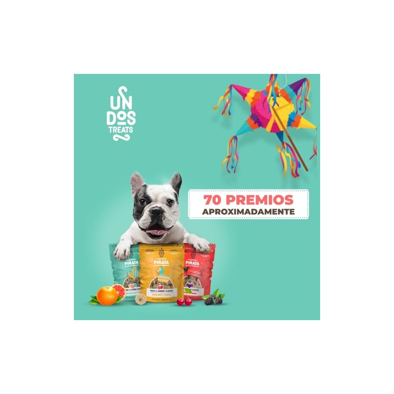 Uno Dos Treats, Premios Para Perro de Pescado, 155.92g