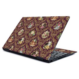 MIGHTY SKINS MightySkins Skin for HP Envy X360 13" (2019) - Teatime Cat Damask | Protective, Durable, and Unique Vinyl Decal Wrap Cover | Easy to Apply, Remove, and Change Styles | Made in The USA