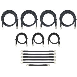 WindyNation 10pc 13pc EZGO TXT PDS Golf Cart Battery Cables 36 Volt 36V -- 4 thru 2/0 Gauge - TXT 36 Volt 13 pieces, 1/0 Gauge