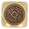Metal Figertip Rotating Cube Embossed 6 Sided Anti Anxiety Stress
