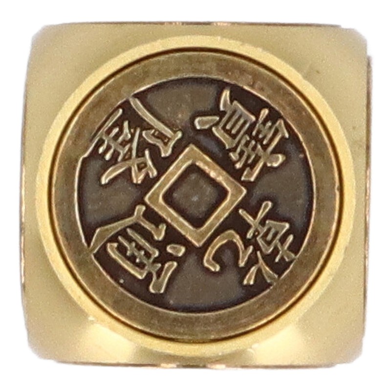 Metal Figertip Rotating Cube Embossed 6 Sided Anti Anxiety Stress