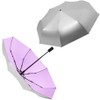 ThreeH Compact Travel Umbrella Automatic Open and Close Silver Coating
