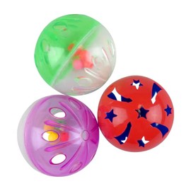 Fancy Pets Set de Juguete Sound Pelotas Enjaulada para Gato Contiene 3 Piezas
