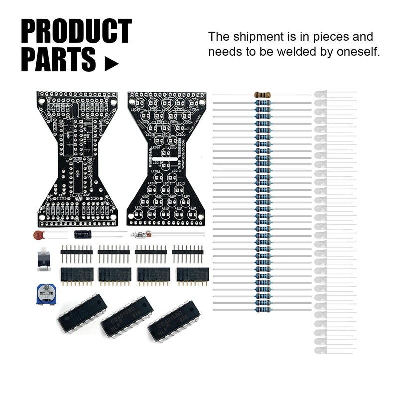 ONEHPDIY Electronic Soldering Practice Kit LED Hourglass DIY Soldering Project