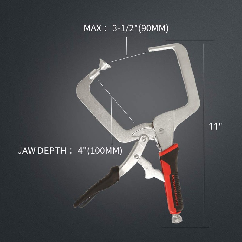 Monster & Master Pocket Hole Clamp, Right Angle Clamp For