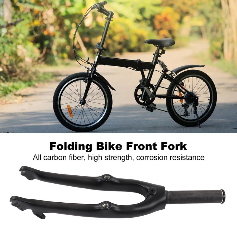 Carbon Fiber Front Fork Replacement Folding Bike Fork with Screws