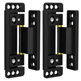 Hidden Door Hinges 2pack Ultra-Thin Hidden Hinges for Secret Door Invisible Hinges Adjustable Silent and Smooth Hidden Door Hinge
