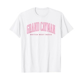 Grand Cayman Islands Summer Retro Preppy Throwback Womens T-Shirt