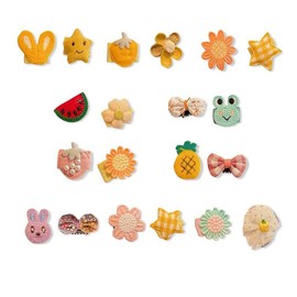 20 Moños para Niñas Lindas Horquillas de Conejo Flor Piña Rana Accesorios para Cabello Niña Broches Cabello Niña para El Día a Día Fiestas y Reuniones Variedad de Colores y Estilos