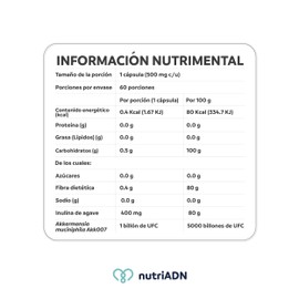 nutriADN – AKKERMANSIA SUPPORT – Suplemento y Apyo para Flora Intestinal y Salud Digestiva