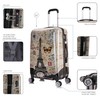 InUSA Paris Print Luggage with Spinner Wheels | Durable Lightweight