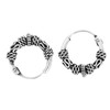 WINDALF Kiana Jewellery Hoop Earrings Diameter 12 mm Vintage Silver