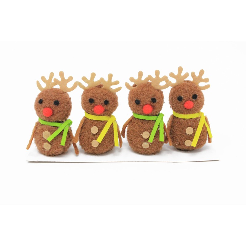 Bright Ideas Mini Christmas Set. PK11 Reindeer 6cm, Snowman 6cm
