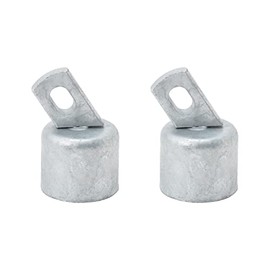 Top Rail End 1-5/8", VIVIDA Chain Link Fence Rail End, Galvanized Steel, for 1-5/8" OD Top Rail Pipe, 2 PCS