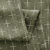MIULEE Decorative Back Tab Linen Curtains with Geometric Pattern for